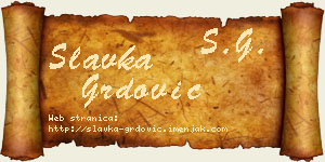 Slavka Grdović vizit kartica